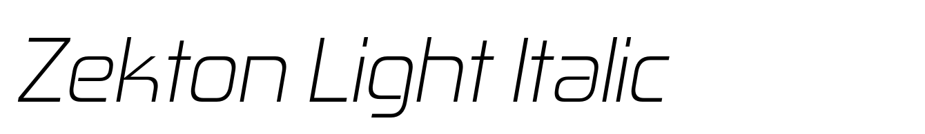 Zekton Light Italic